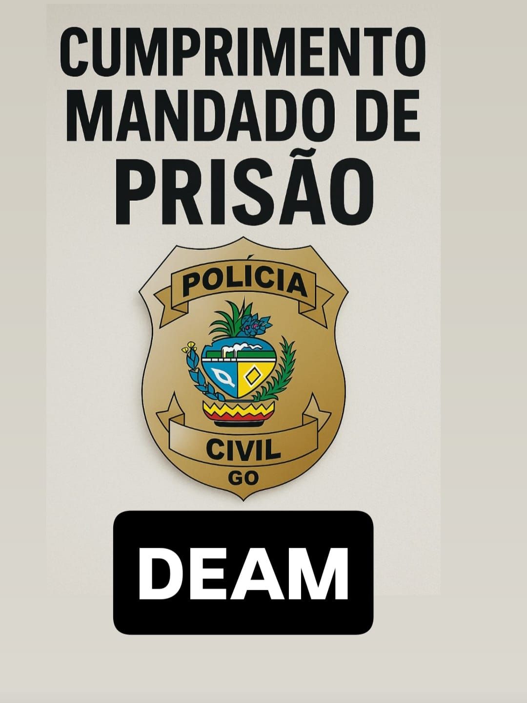 Polícia Civil de Mineiros cumpre mandado de prisão por descumprimento de medida protetiva